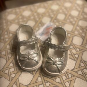 Carter’s Metallic Gold Mary Jane Shoes with Bow